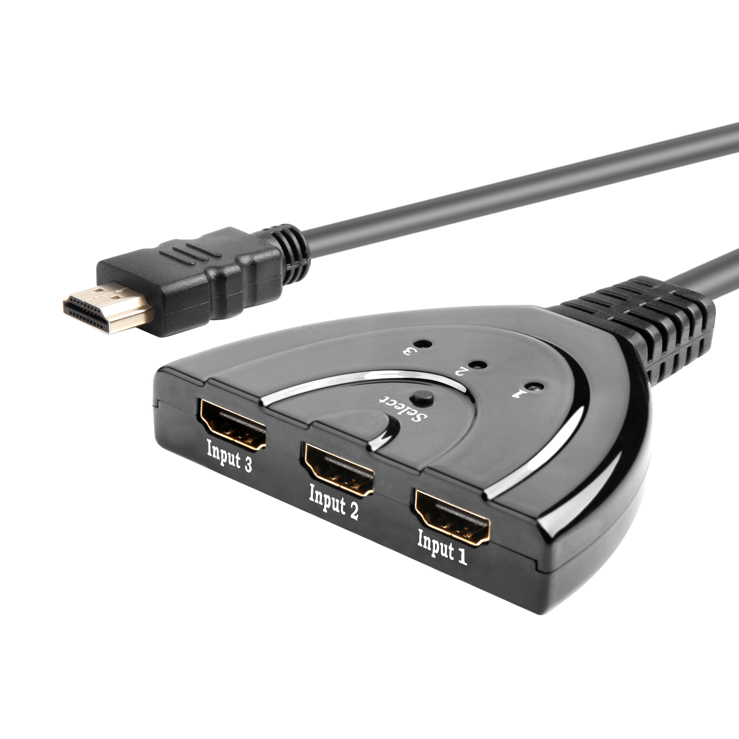 HDMI3 in 1 out, easy to solve the trouble of plugging and unplugging HDMI cable