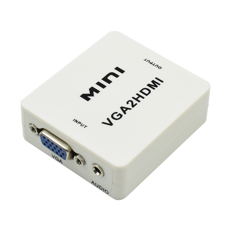 mini VGA to HDMI Converter 3.5 Audio Video Adapter