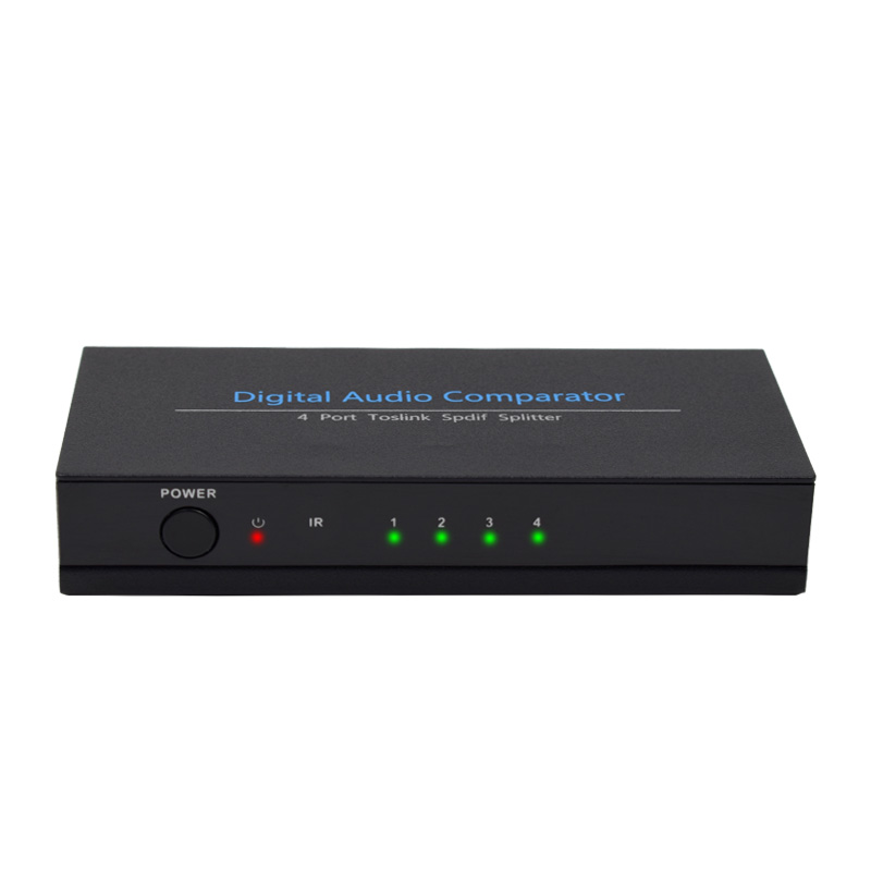 Optical fiber audio distributor 1 in 4 out